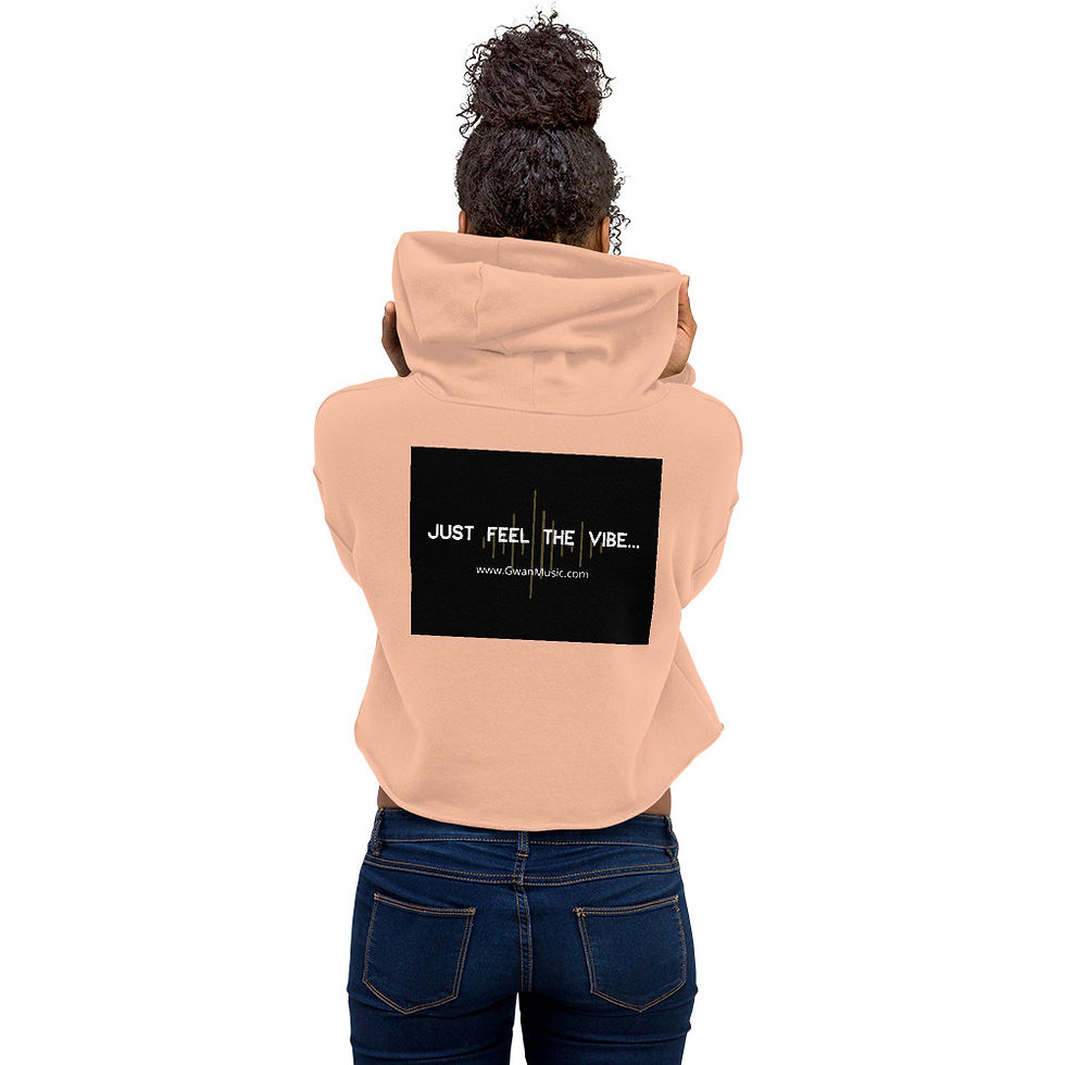 Just Feel The Vibe Crop Hoodie