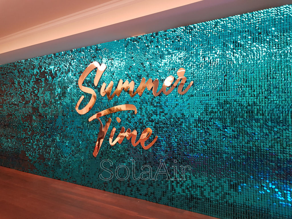 Dekoratīvā siena (3x3m) #927 Aquamarine