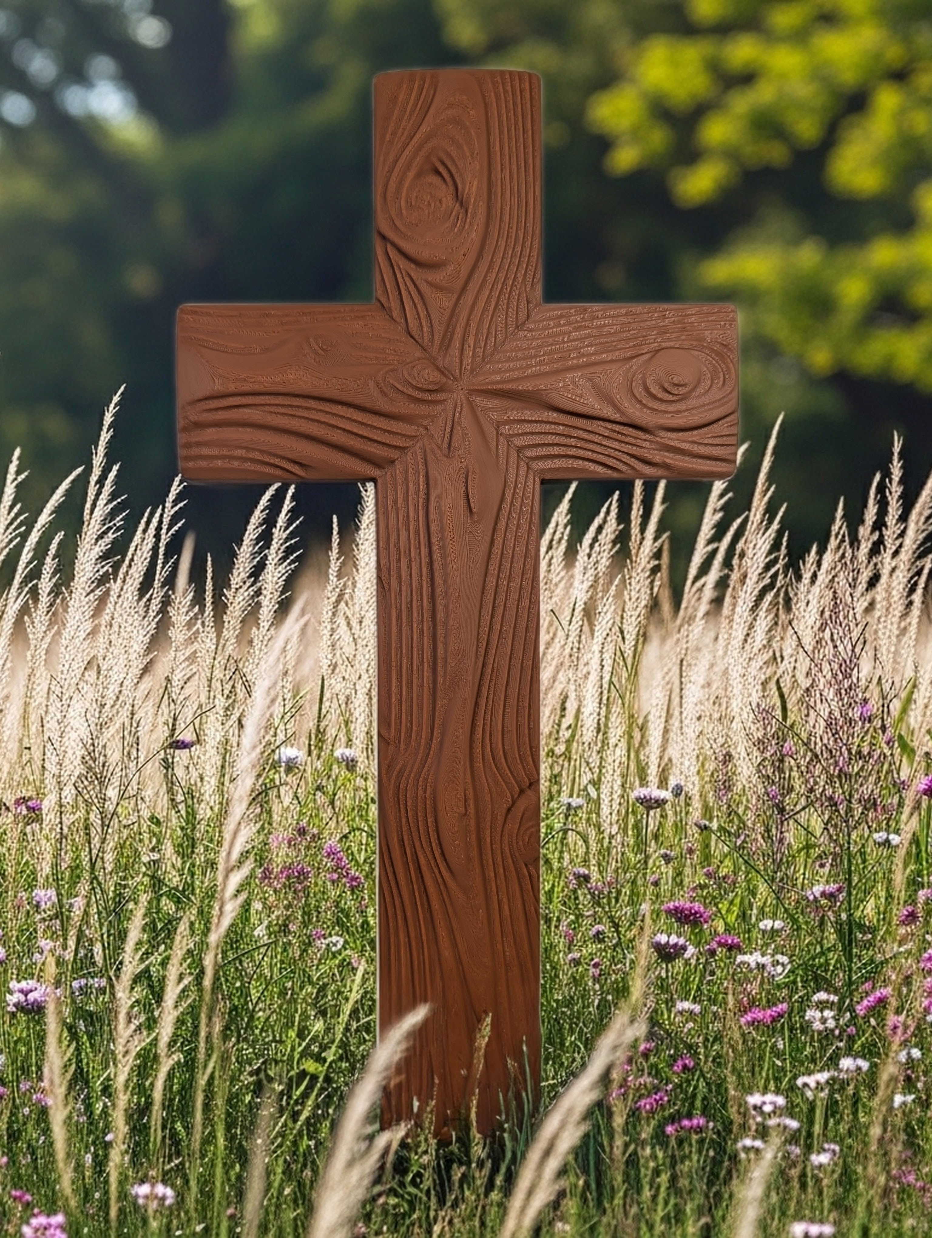 FAUX WOODEN CROSS