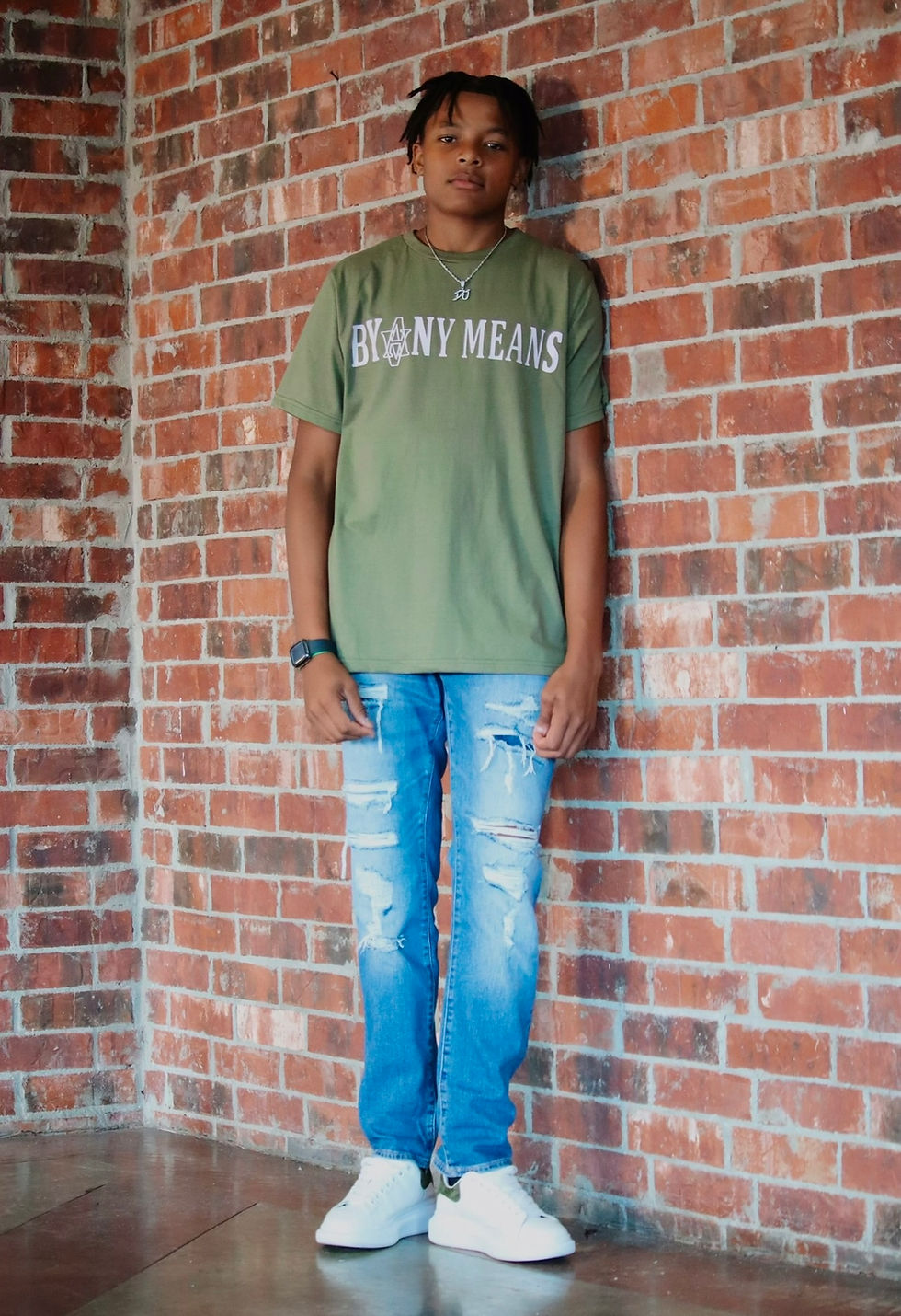 Thumbnail: Oversized BAM Olive Premium Tee