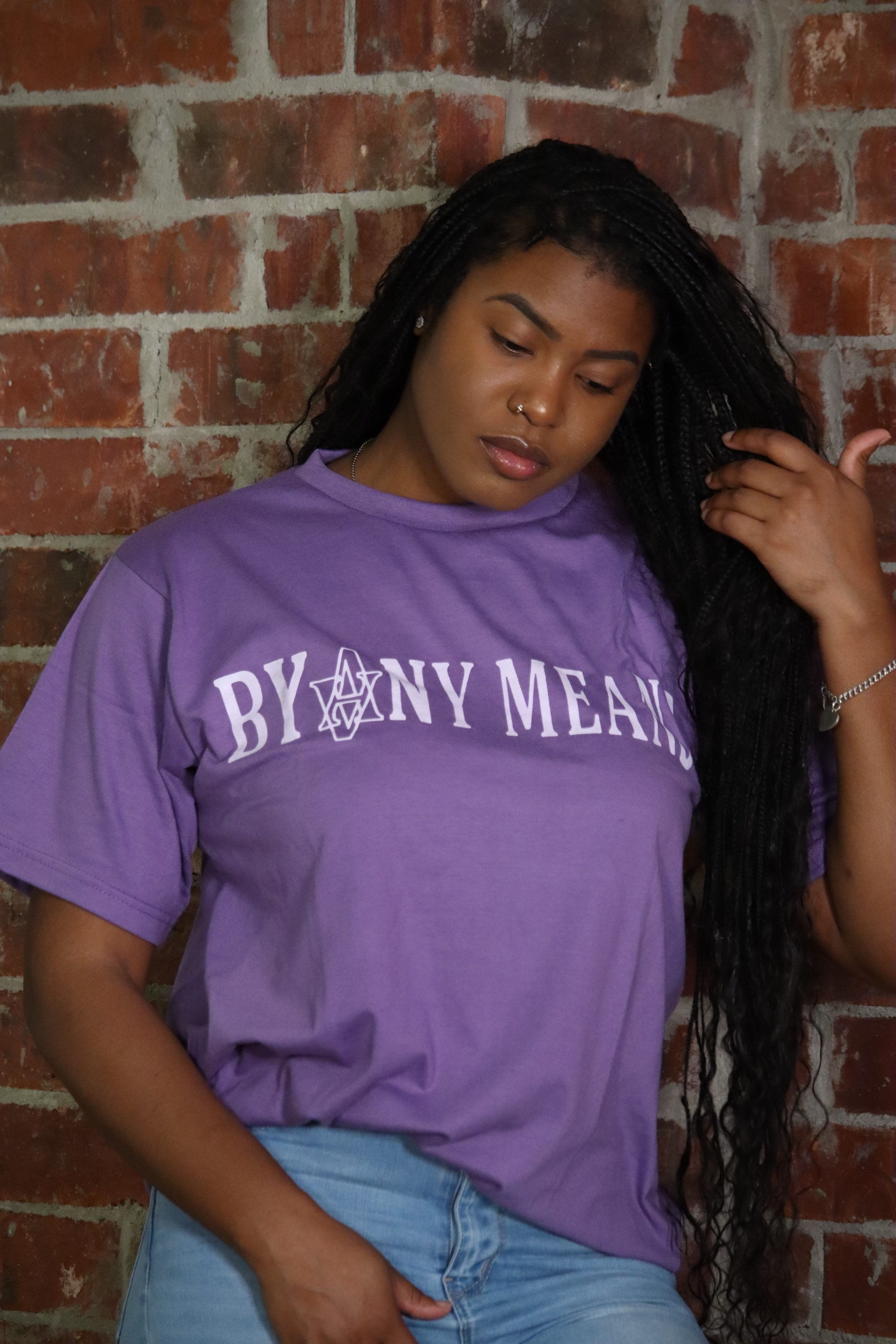Oversized BAM Lavender Premium Tee