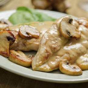Poulet à la crème à l’ail