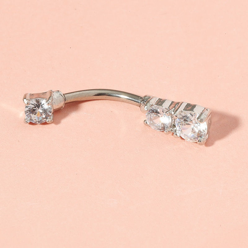 Thumbnail: Three Piece Diamond Belly Ring