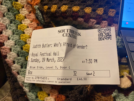 Monday reflections on an atypical Sunday: an interview in the Times and an evening with Judith Butler.