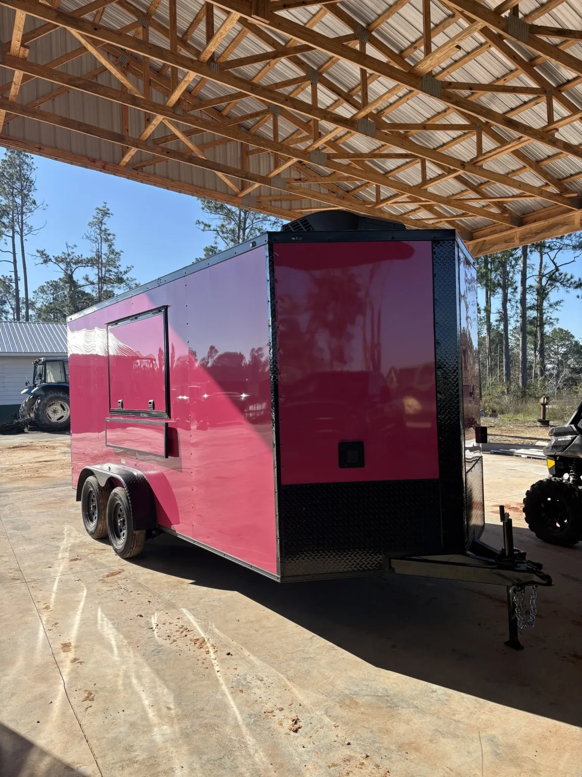 2026 Empire Trailers 7x16TA Coast to Coast Concession Trailer Pink Blackout Package Kitchen Trailers — image 1 2026 Empire Trailers 7x16TA Coast to Coast Concession Trailer Pink Blackout Package kitchen trailers for sale — photo 1 of 1 | Prime Trail Trailers