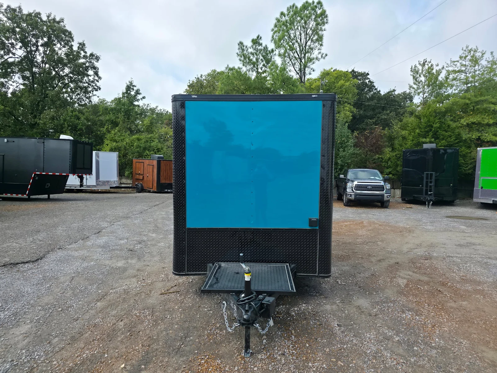 2026 Empire Trailers 7 x 12 Water Blue Flat Front Concession Catering Trailer kitchen trailers for sale — photo 4 of 11 | Prime Trail Trailers