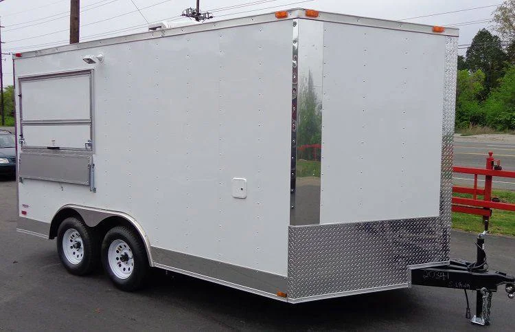 2026 Empire Trailers 8.5 x 14 White Custom Enclosed Kitchen Concession Trailer kitchen trailers for sale — photo 4 of 10 | Prime Trail Trailers