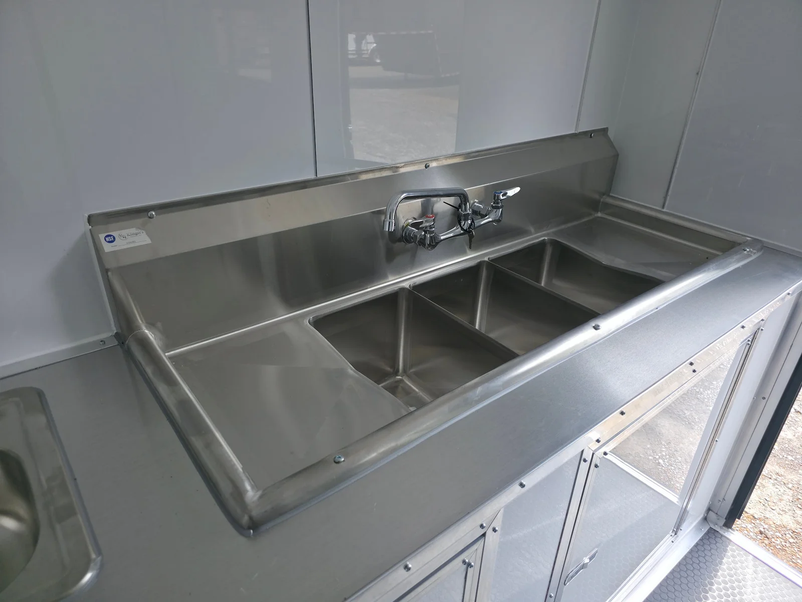 2026 Empire Trailers 7 x 12 Water Blue Flat Front Concession Catering Trailer kitchen trailers for sale — photo 10 of 11 | Prime Trail Trailers