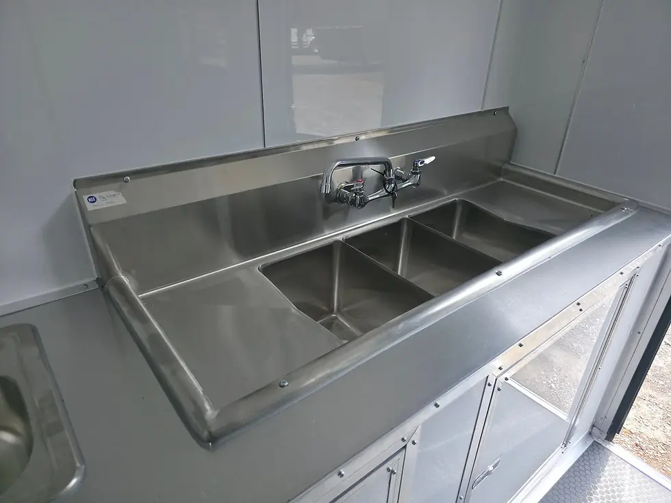 Thumbnail: 7 x 12 Water Blue Flat Front Concession Catering Trailer
