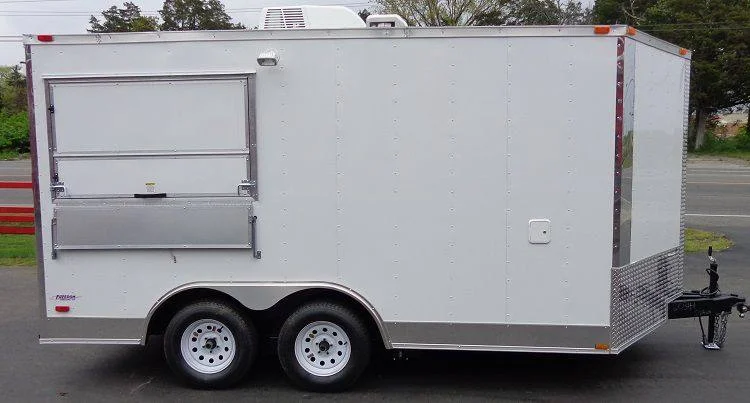 2026 Empire Trailers 8.5 x 14 White Custom Enclosed Kitchen Concession Trailer kitchen trailers for sale — photo 10 of 10 | Prime Trail Trailers