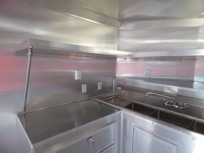 2026 Empire Trailers 8.5 x 20 White BBQ Smoker Porch Catering Trailer kitchen trailers for sale — photo 9 of 13 | Prime Trail Trailers