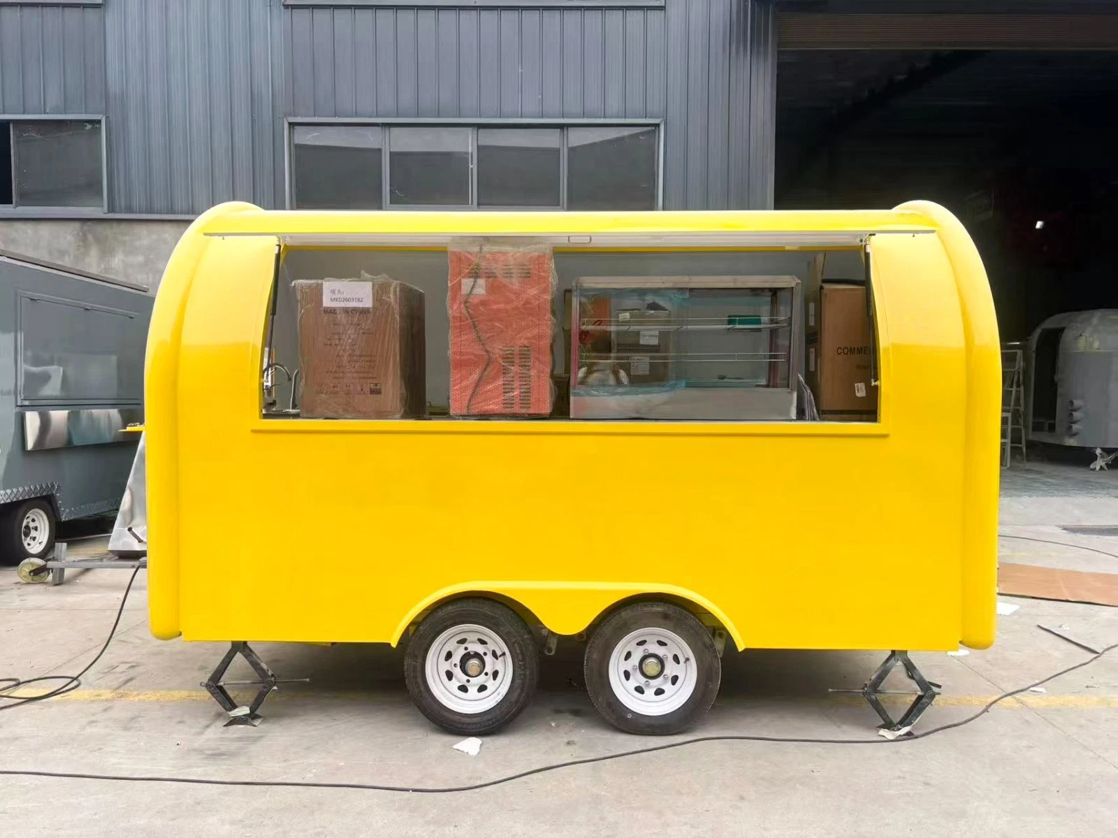 2026 Empire Trailers Yellow Mobile Catering Food Trailer Twin Axle Dual Serving Hatch Kitchen Trailers — image 1 2026 Empire Trailers Yellow Mobile Catering Food Trailer Twin Axle Dual Serving Hatch kitchen trailers for sale — photo 1 of 1 | Prime Trail Trailers