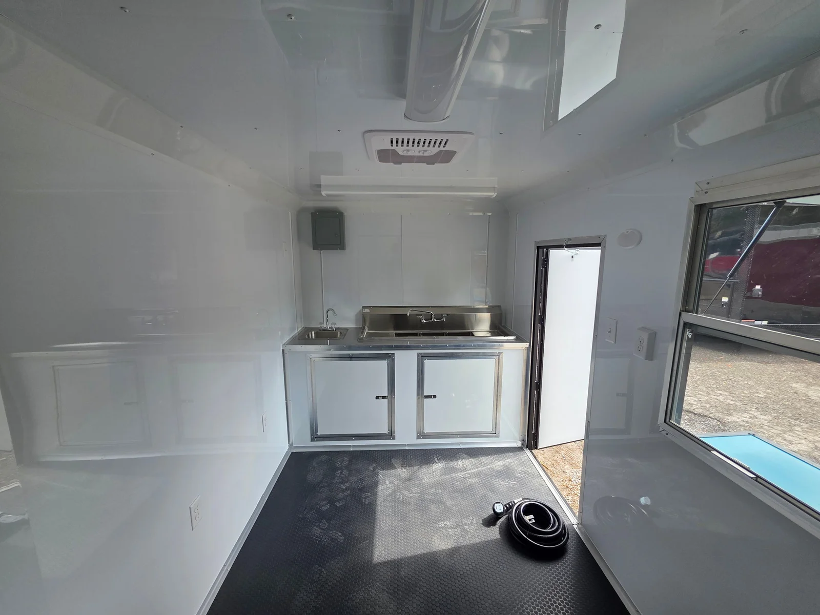 2026 Empire Trailers 7 x 12 Water Blue Flat Front Concession Catering Trailer kitchen trailers for sale — photo 6 of 11 | Prime Trail Trailers
