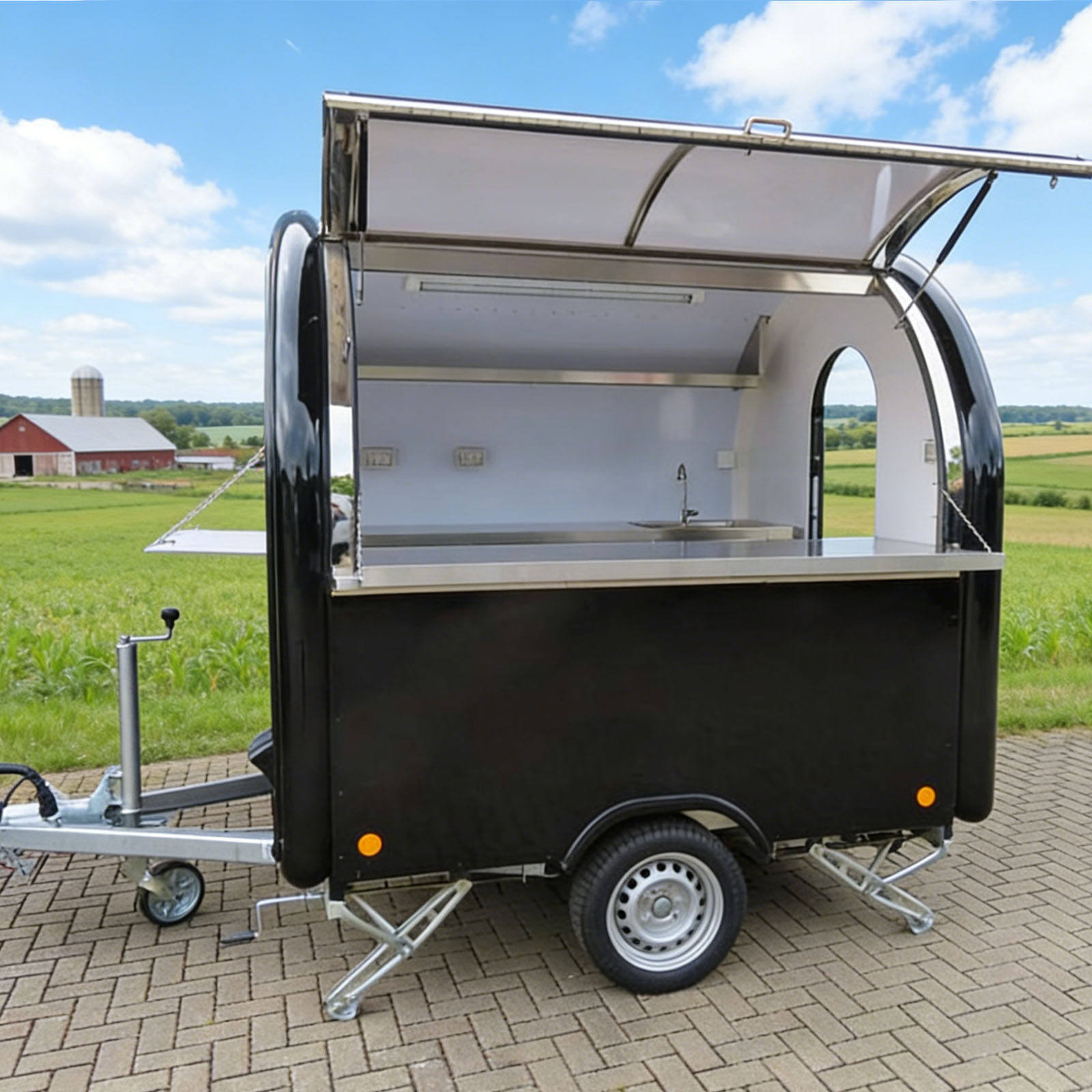 2026 Empire Trailers Small Enclosed Mobile Restaurant Food Truck Mobile Food Catering Trailer kitchen trailers for sale — photo 4 of 6 | Prime Trail Trailers