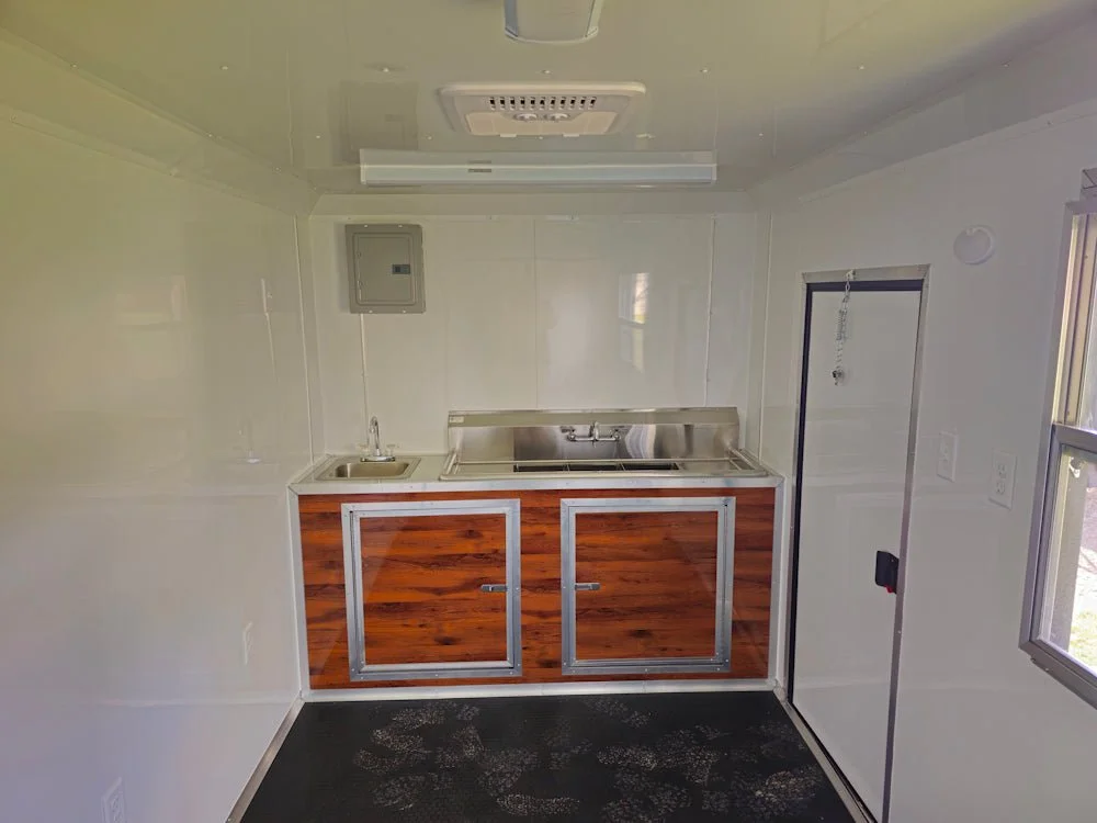 2026 Empire Trailers 7 x 12 Wood Grain Concession Food Catering Vending Trailer kitchen trailers for sale — photo 12 of 13 | Prime Trail Trailers