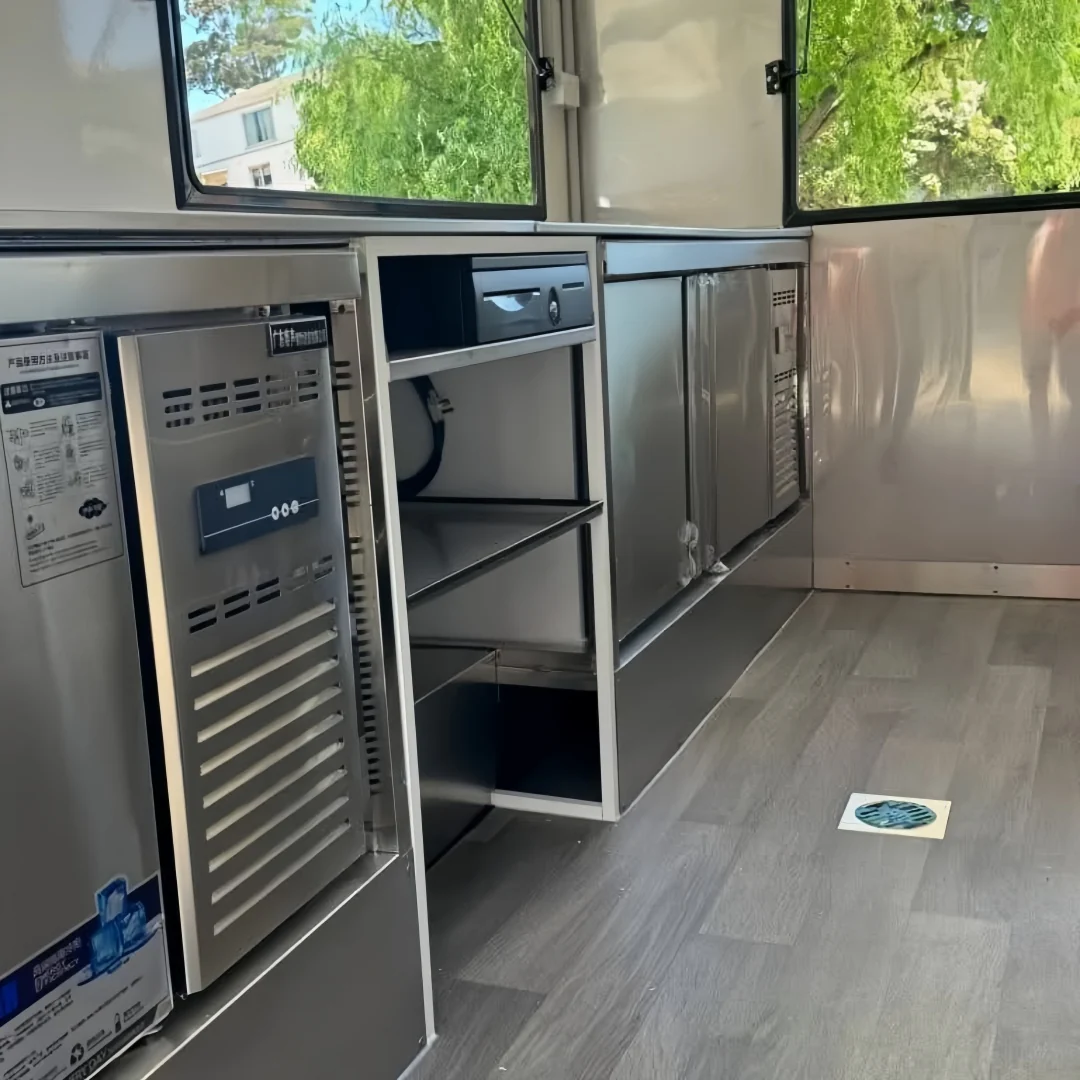 2026 Empire Trailers Modern White & Black Square Food Trailer 4m Box Style Mobile Kitchen Dual Axle kitchen trailers for sale — photo 4 of 6 | Prime Trail Trailers