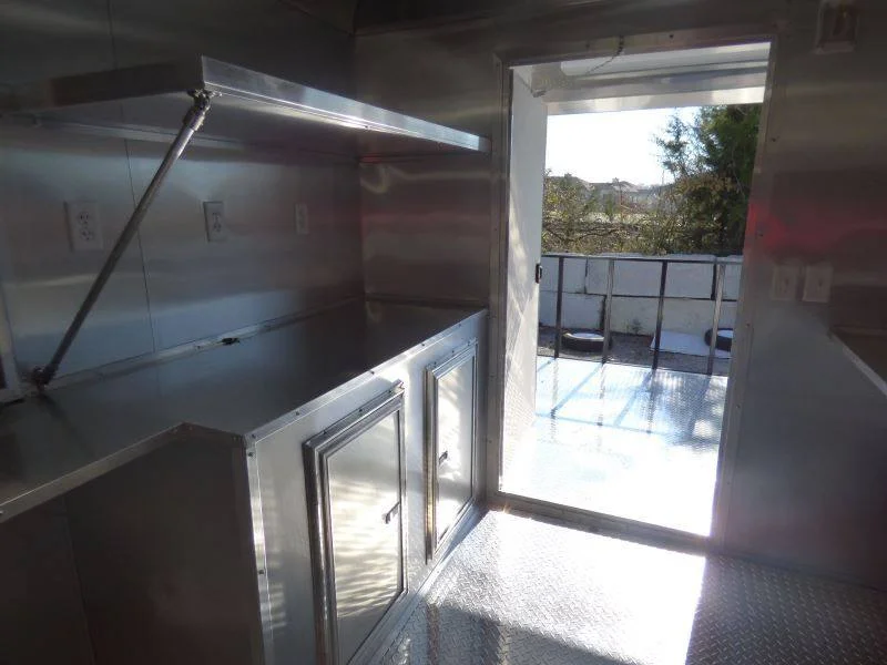 2026 Empire Trailers 8.5 x 20 White BBQ Smoker Porch Catering Trailer kitchen trailers for sale — photo 11 of 13 | Prime Trail Trailers