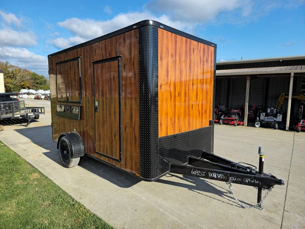 2026 Empire Trailers 7 x 12 Wood Grain Concession Food Catering Vending Trailer kitchen trailers for sale — photo 10 of 13 | Prime Trail Trailers