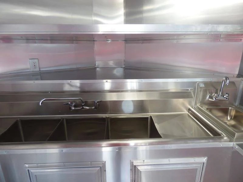 2026 Empire Trailers 8.5 x 20 White BBQ Smoker Porch Catering Trailer kitchen trailers for sale — photo 10 of 13 | Prime Trail Trailers