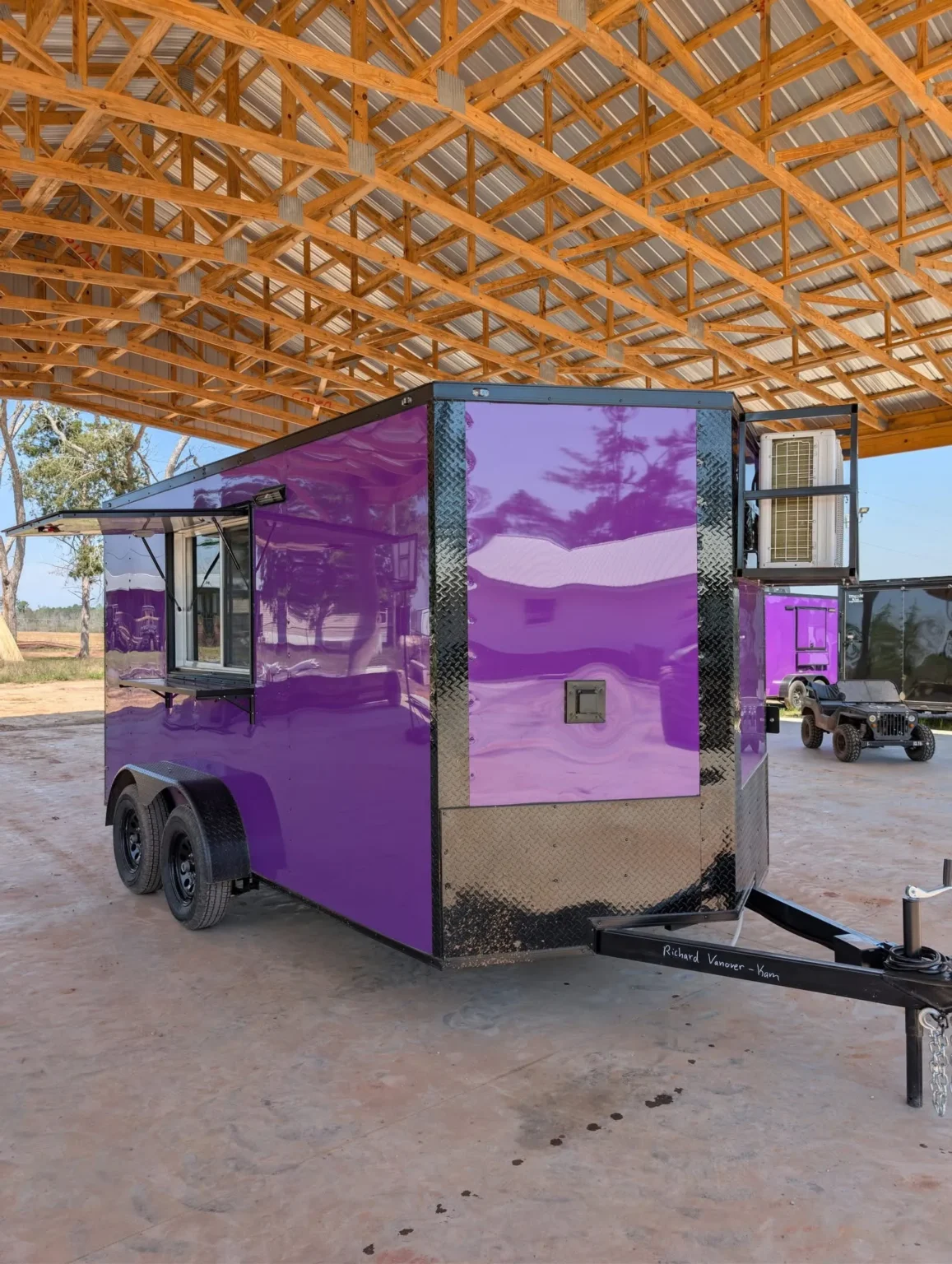 2026 Empire Trailers 7x14TA Coast to Coast Concession Trailer Purple Blackout Package Kitchen Trailers — image 1 2026 Empire Trailers 7x14TA Coast to Coast Concession Trailer Purple Blackout Package kitchen trailers for sale — photo 1 of 1 | Prime Trail Trailers