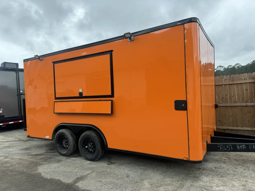 2026 Empire Trailers 8.5×16 Quality Concession Trailer Orange Blackout Package Kitchen Trailers — image 1 2026 Empire Trailers 8.5×16 Quality Concession Trailer Orange Blackout Package kitchen trailers for sale — photo 1 of 1 | Prime Trail Trailers