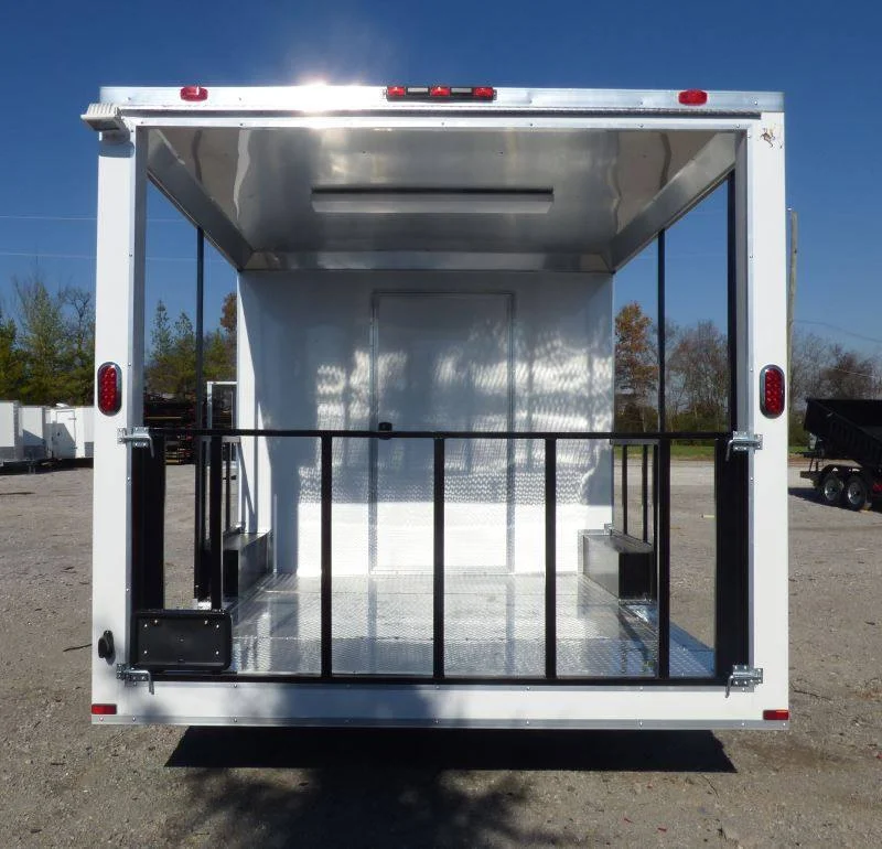 2026 Empire Trailers 8.5 x 20 White BBQ Smoker Porch Catering Trailer kitchen trailers for sale — photo 3 of 13 | Prime Trail Trailers
