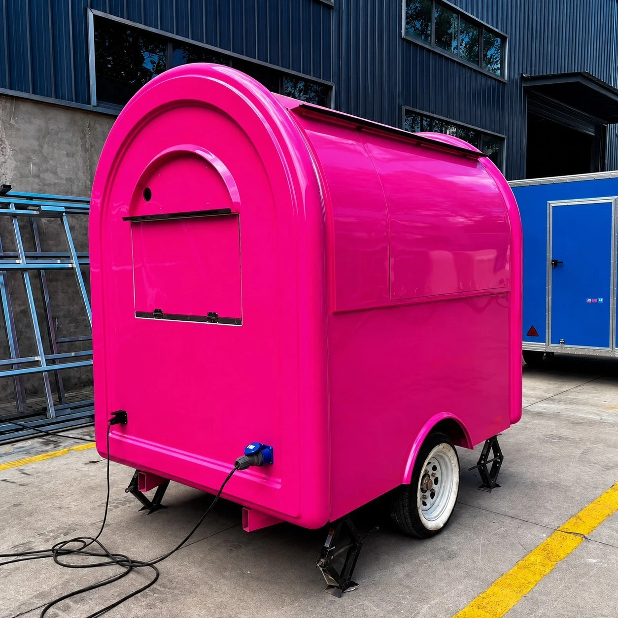 2026 Empire Trailers Pink Mobile Catering Food Trailer Single Axle Dual Serving Hatch Coffee kitchen trailers for sale — photo 7 of 9 | Prime Trail Trailers
