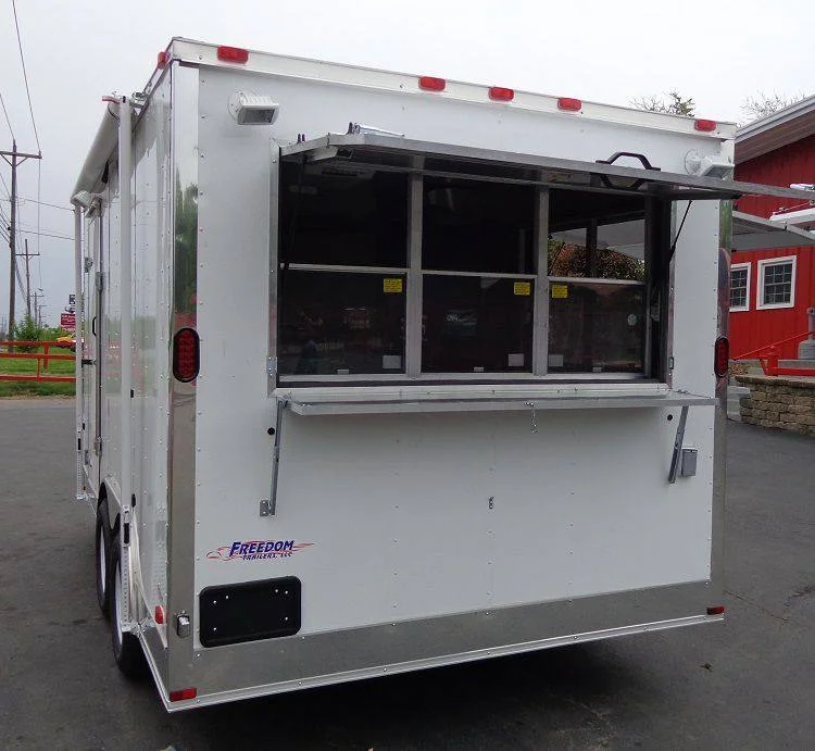 2026 Empire Trailers 8.5 x 14 White Custom Enclosed Kitchen Concession Trailer kitchen trailers for sale — photo 5 of 10 | Prime Trail Trailers
