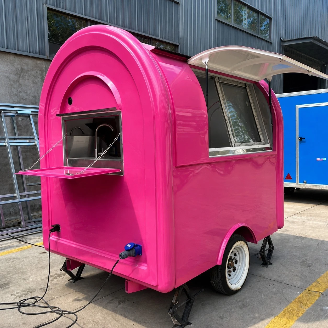 2026 Empire Trailers Pink Mobile Catering Food Trailer Single Axle Dual Serving Hatch Coffee Kitchen Trailers — image 1 2026 Empire Trailers Pink Mobile Catering Food Trailer Single Axle Dual Serving Hatch Coffee kitchen trailers for sale — photo 1 of 1 | Prime Trail Trailers