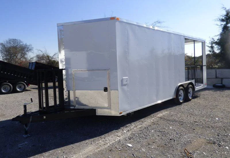 2026 Empire Trailers 8.5 x 20 White BBQ Smoker Porch Catering Trailer kitchen trailers for sale — photo 4 of 13 | Prime Trail Trailers