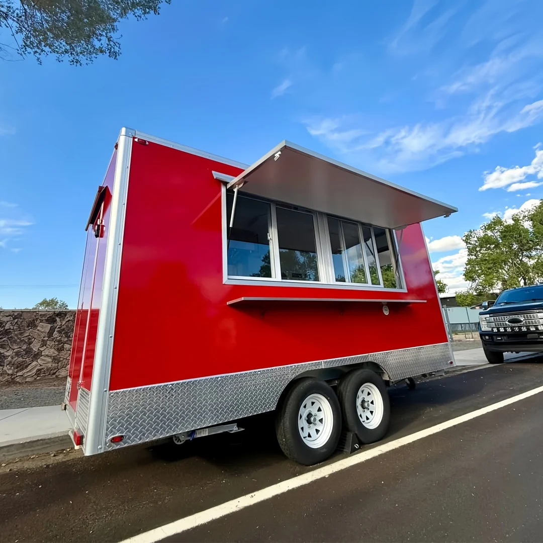 2026 Empire Trailers Bright Red Square Food Trailer - High Visibility Mobile Kitchen (Dual Axle) kitchen trailers for sale — photo 6 of 8 | Prime Trail Trailers