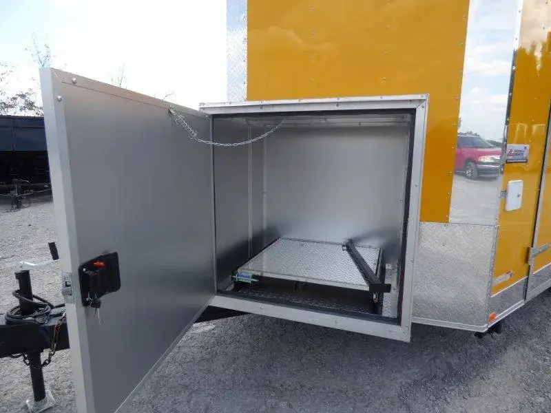 Thumbnail: 8.5 x 14 Yellow Food Vending Event Catering Trailer $24,195.20
