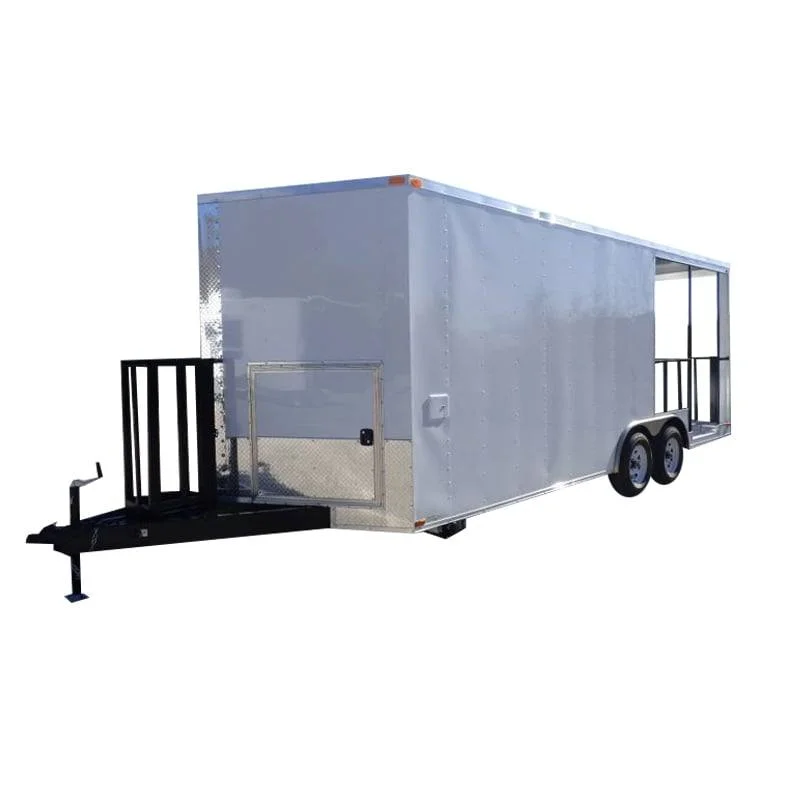 2026 Empire Trailers 8.5 x 20 White BBQ Smoker Porch Catering Trailer Kitchen Trailers — image 1 2026 Empire Trailers 8.5 x 20 White BBQ Smoker Porch Catering Trailer kitchen trailers for sale — photo 1 of 1 | Prime Trail Trailers