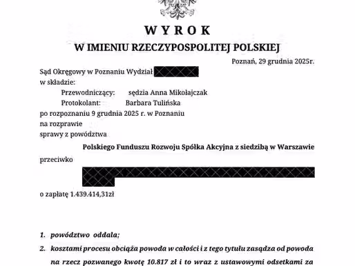 Pozew o zwrot subwencji finansowej PFR kancelaria adwokat prawnik