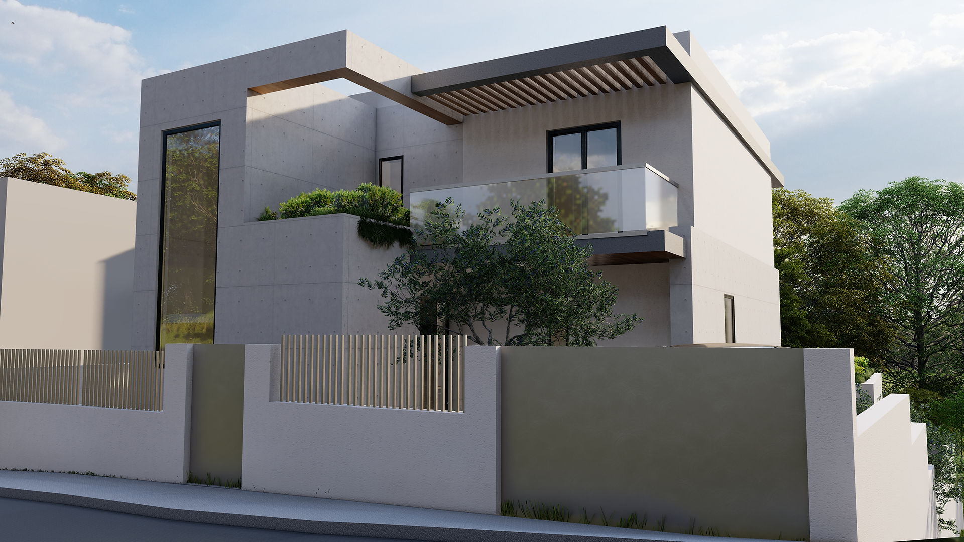 Moradia Unifamiliar com Vista Rio - Alhandra — projeto de arquitetura residencial AJA Projetos