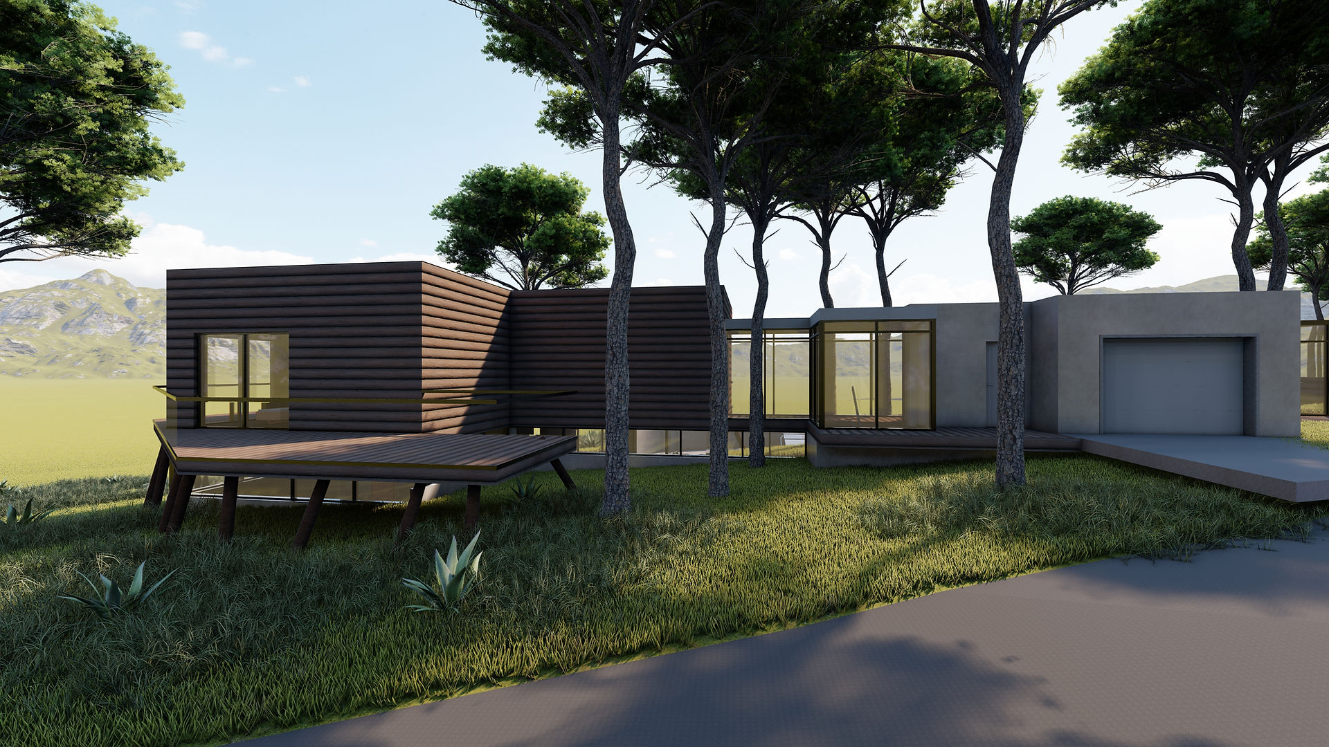 Habitação integrada na natureza - Magoito — projeto de arquitetura residencial AJA Projetos