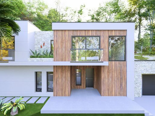 Projeto de Moradia Moderna: Arquitetura Contemporânea com Piscina