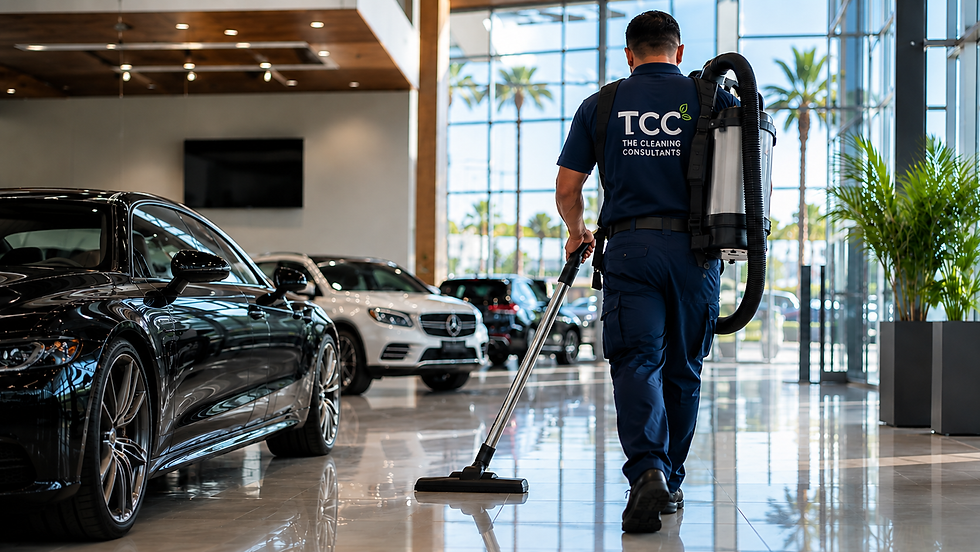 TCC Crew Member In MBZ Showroom