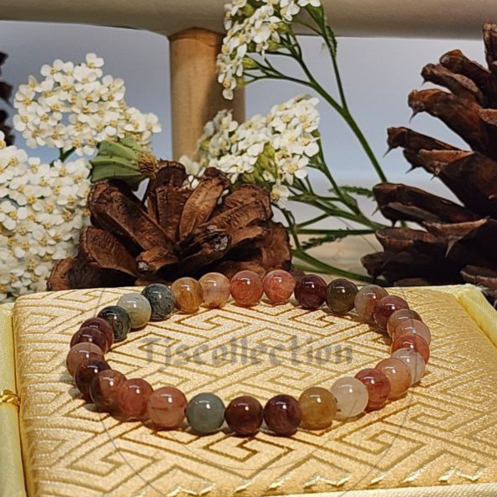 Thumbnail: Multi-colored agate bracelet