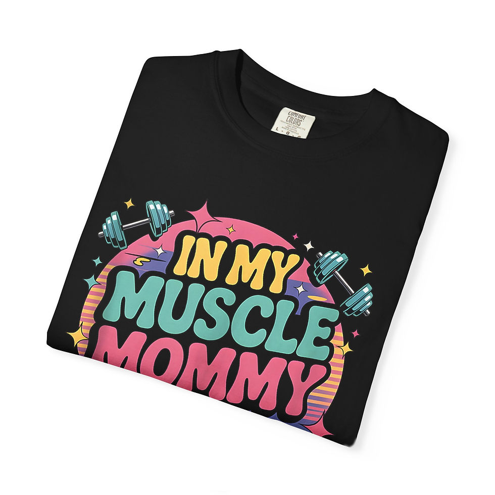 Thumbnail: In My Muscle Mommy Era T-Shirt — Cute Gym Mom Fitness Tee