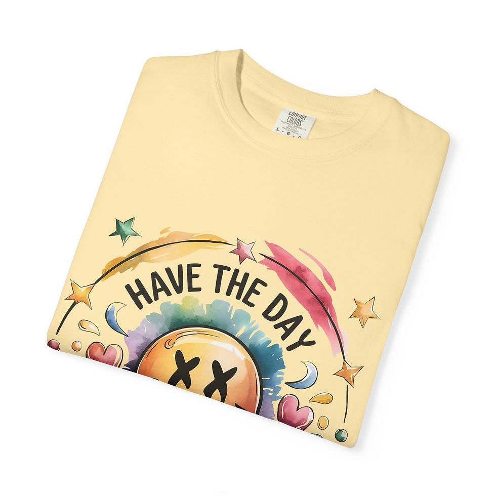 Thumbnail: Have The Day You Deserve T-Shirt — Positive Vibes Smiley Graphic Tee