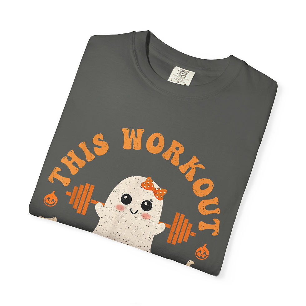 Thumbnail: This Workout Is Boo Sheet T-Shirt — Cute Halloween Ghost Fitness Tee