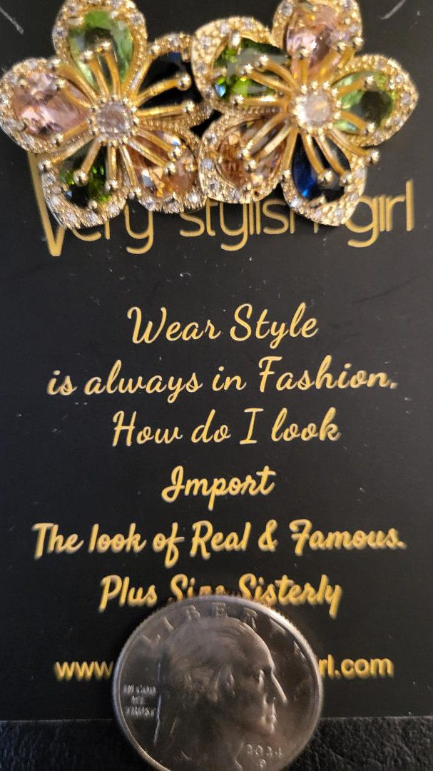 Thumbnail: Crystal Bloom Statement Earrings