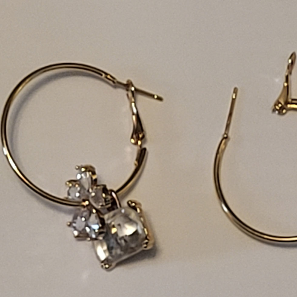 Thumbnail: Cubic Zirconia Five-Clover Drop Earring