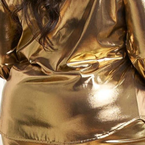 Thumbnail: Gold Tiered ls liquid knit Maxi Dress / Duster