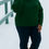 Thumbnail: Hunter Green VSG | Mock Neck Ribbed Sweater –