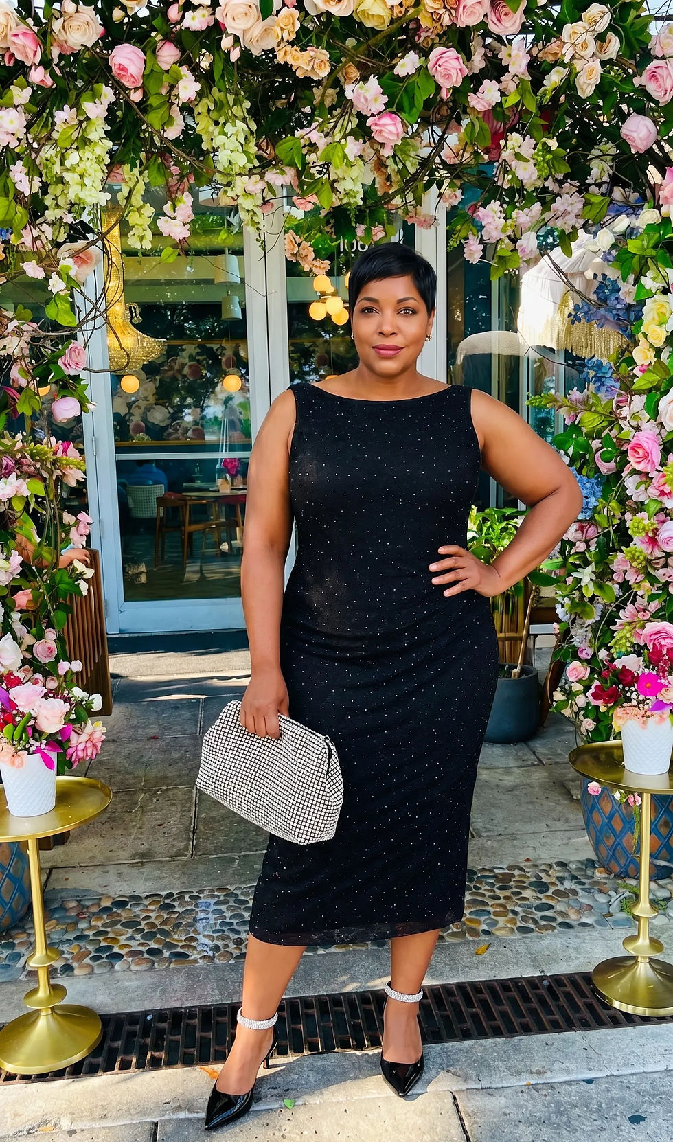 Polish for the woman with somewhere to be. Wedding season: May–October. Shop the Glitter Lace Dress.