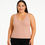Thumbnail: Blush Double V-Neck Glitter-Stud Fine-Gauze Tank