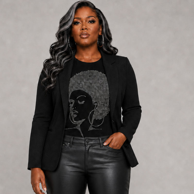 BLACK CLASSIC Techno - Crepe Shawl-Collar Blazer