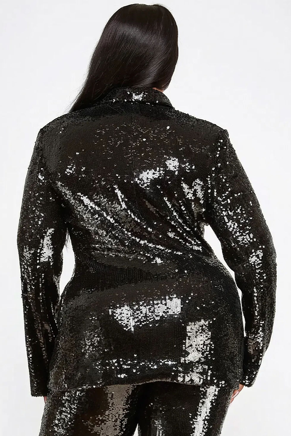 Thumbnail: Black Sequin Power Suit | Glam Evening Pantsuit Grown Woman